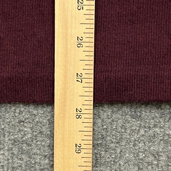 Polo Ralph Lauren Sweater Men's XL Burgundy Tight Knit Mock Neck Quarter Zip - Picture 11 of 11